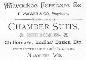Milwaukee Furniture Company ad, 1892